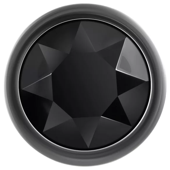 Evolved Black Gem - metall analkulor set med svart sten (silver)