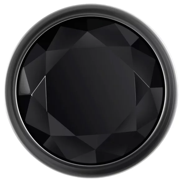 Evolved Black Gem - metall analkulor set med svart sten (silver)