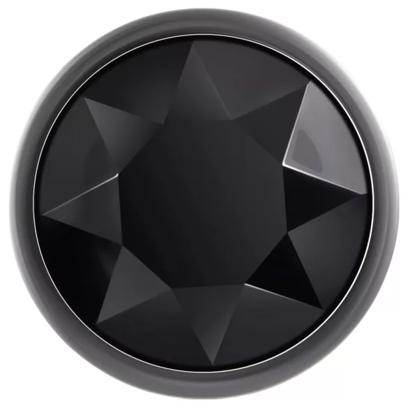 Evolved Black Gem - metall analkulor set med svart sten (silver)