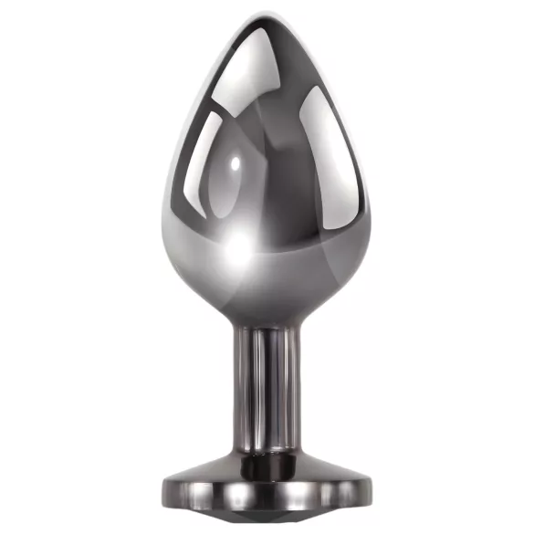 Evolved Black Gem - metall analkulor set med svart sten (silver)