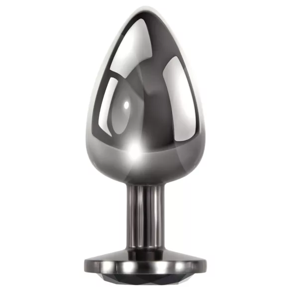 Evolved Black Gem - metall analkulor set med svart sten (silver)