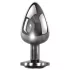 Evolved Black Gem - metall analkulor set med svart sten (silver)