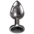 Evolved Black Gem - silver analpluggset med svart sten