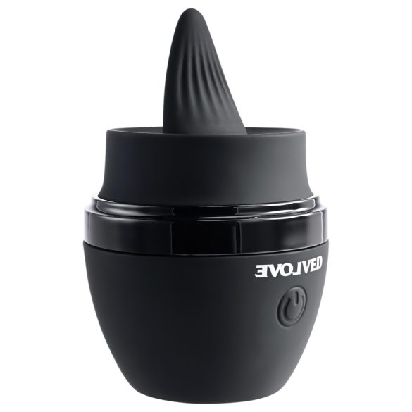Evolved - vibrator med tunga - uppladdningsbar - svart