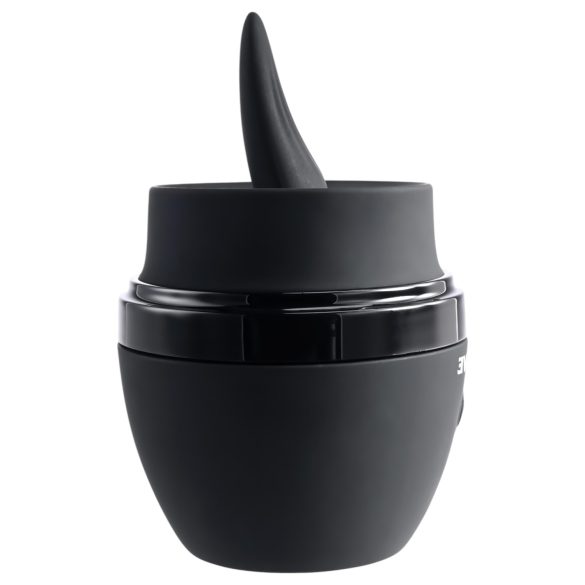 Evolved - vibrator med tunga - uppladdningsbar - svart