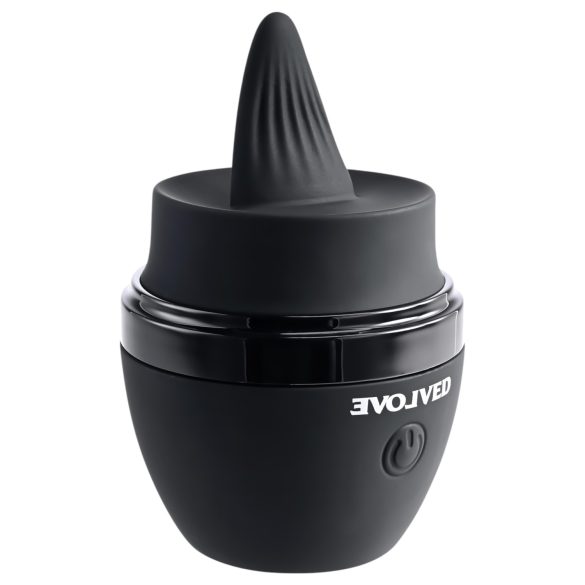 Evolved - vibrator med tunga - uppladdningsbar - svart