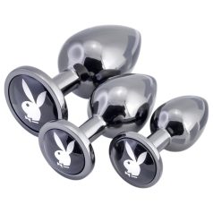 Playboy - analplugg set - 3 delar - silver