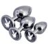 Playboy - analplugg set - 3 delar - silver