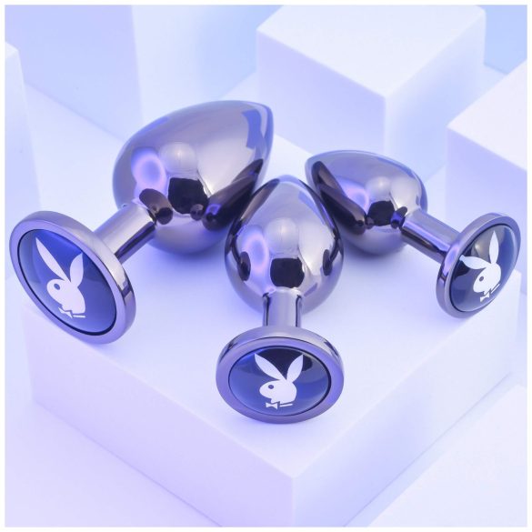 Playboy - analplugg set - 3 delar - silver