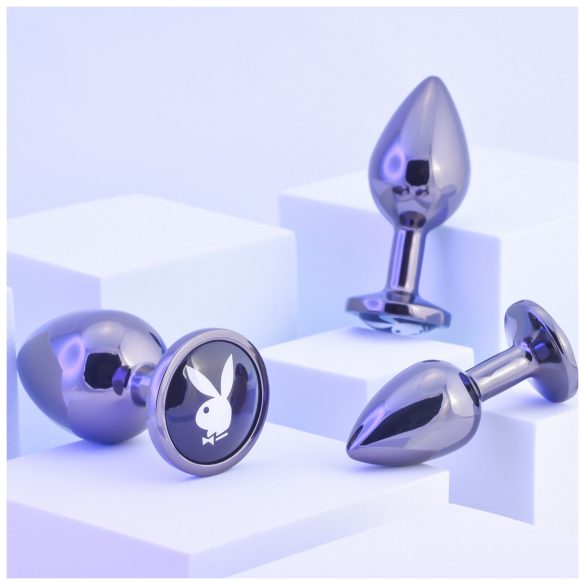 Playboy - analplugg set - 3 delar - silver