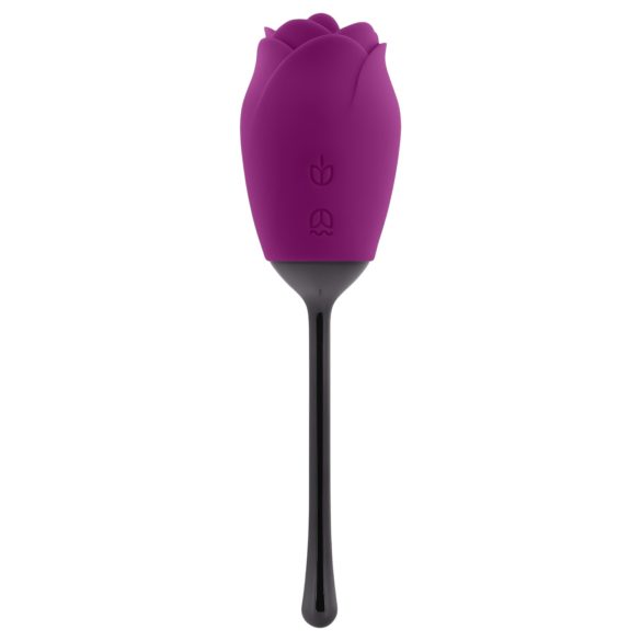 Playboy - Vattentät, uppladdningsbar ros-tunga vibrator (lila)