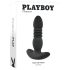 Playboy - Uppladdningsbar, stötande analvibrator (svart)