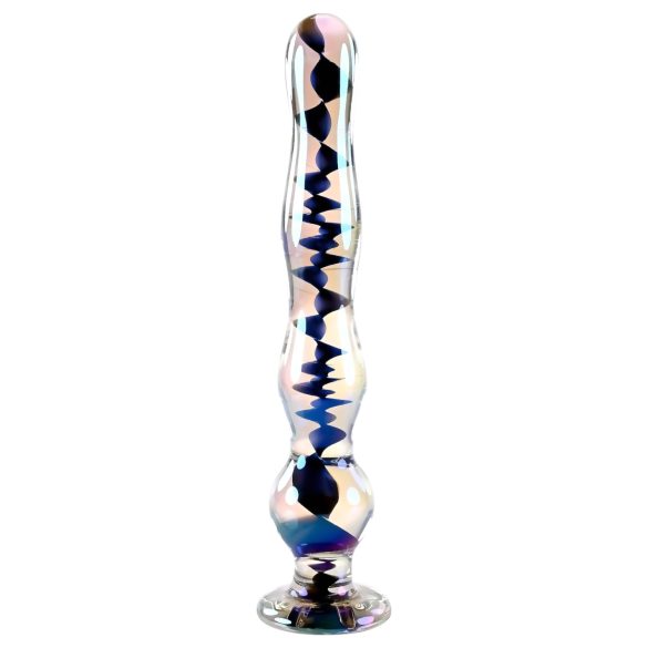 Playboy Jewels - vågig glasdildo (transparent)