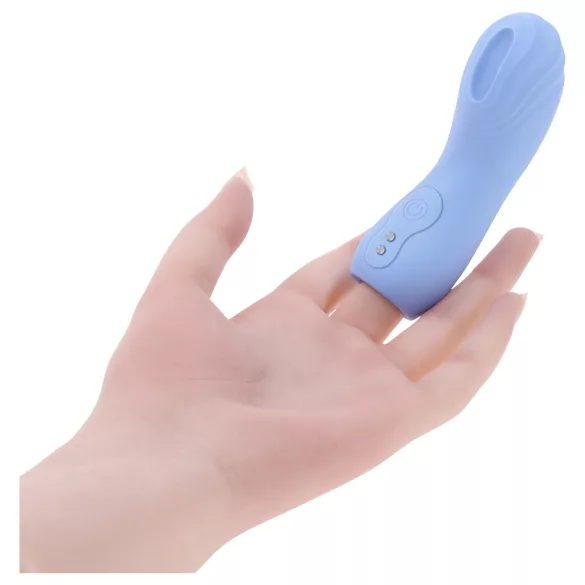 Evolved - finger vibrator - texturerad - blå