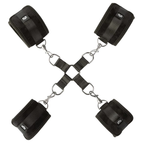 Sei Mio - bondage set med fot- och handledsbojor - svart