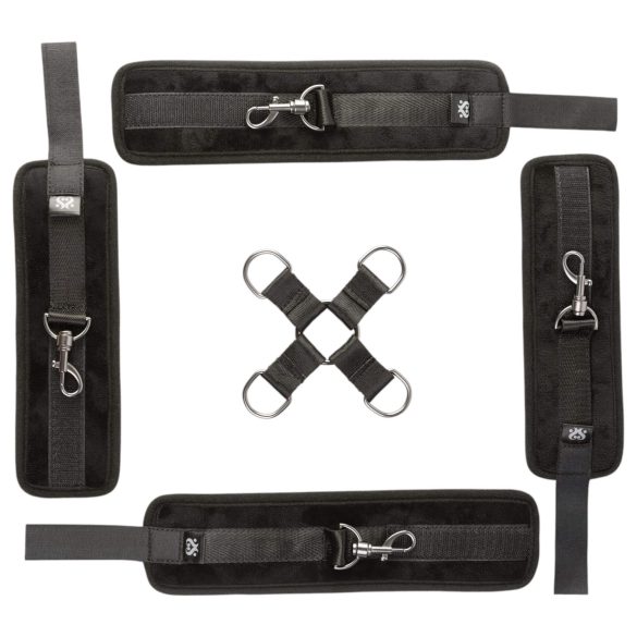 Sei Mio - bondage set med fot- och handledsbojor - svart