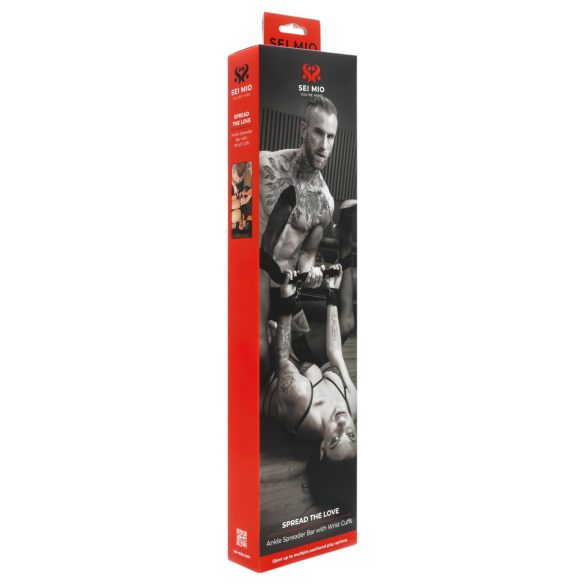 Sei Mio - sprederstav med handbojor - svart