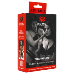 Sei Mio - halsband och koppel - svart