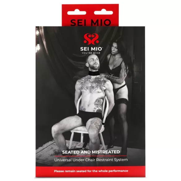 Sei Mio - bondageband för stol - justerbar rem - svart