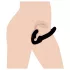 Strap U Revolver - strap-on dildo utan sele - svart