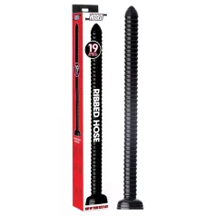 HOSED - analdildo med sugkopp - ribbad - svart