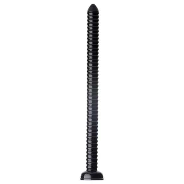 HOSED - analdildo med sugkopp - ribbad - svart