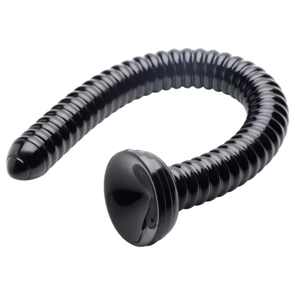 HOSED - analdildo med sugkopp - ribbad - svart