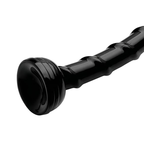 Hosed Swirl - tunn analdildo - 18 cm - svart