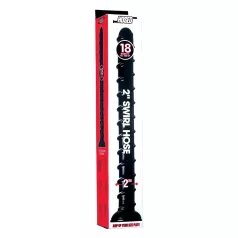 Hosed Swirl Tchick - analdildo - böjd form - svart, 18 cm