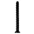 Hosed Swirl Tchick - analdildo - böjd form - svart, 18 cm
