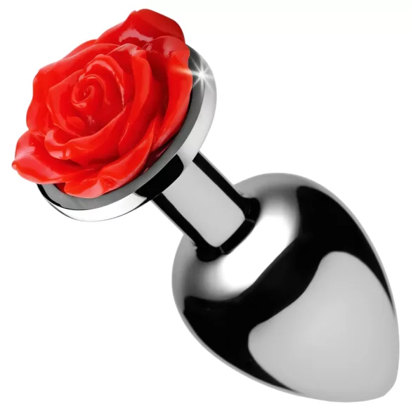 Booty Sparks - rosformad analplugg (silver)