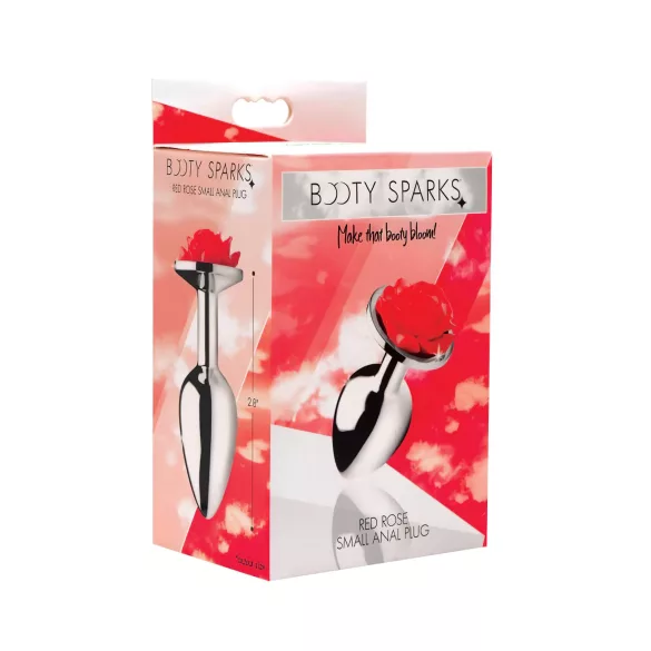 Booty Sparks - rosformad analplugg (silver)