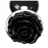 Booty Sparks Black Rose - analplugg i aluminium (silver‑svart)
