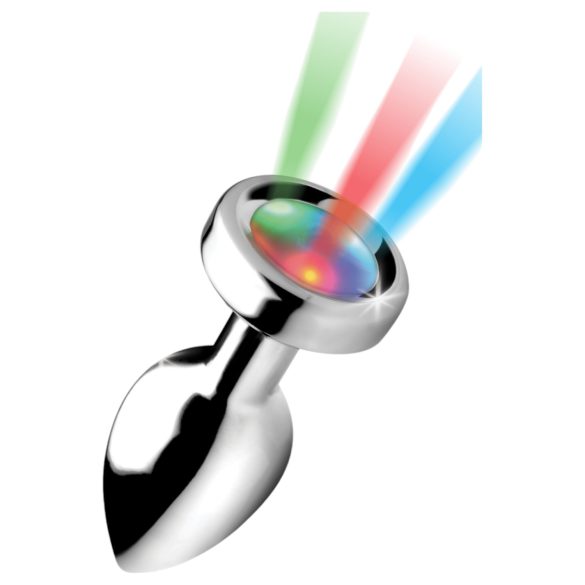 Booty Sparks - lysande analplugg - liten (silver)
