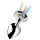 Booty Sparks - buttplug med LED-ljus - stor - silver