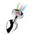 Booty Sparks - buttplug med LED-ljus - stor - silver