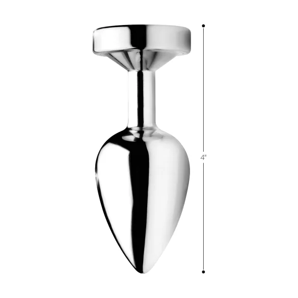 Booty Sparks - buttplug med LED-ljus - stor - silver
