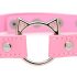 Master Series Kinky Kitty - Halsband med Kattansikte och Ring (Rosa)