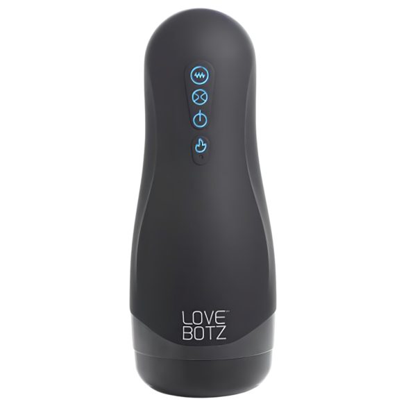 Lovebotz - automatisk masturbator med sug och vibration - vattentät svart
