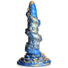   Creature Cocks Kraken - spiral dildo - bläckfiskarm - 21cm guldblå