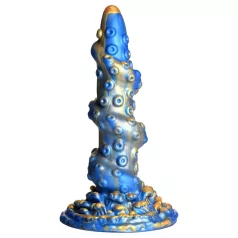   Creature Cocks Kraken - spiral dildo - bläckfiskarm - 21cm guldblå