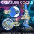 Creature Cocks Kraken - spiralbläckfiskdildo - 21 cm (guld-blå)