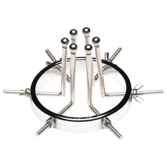 XR Brands Oculus - analplug med expanderbar funktion - rostfritt stål - silver