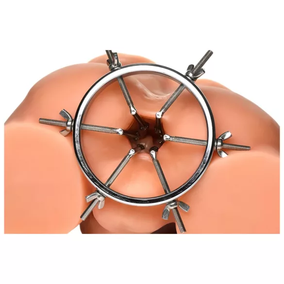 XR Brands Oculus - analplug med expanderbar funktion - rostfritt stål - silver