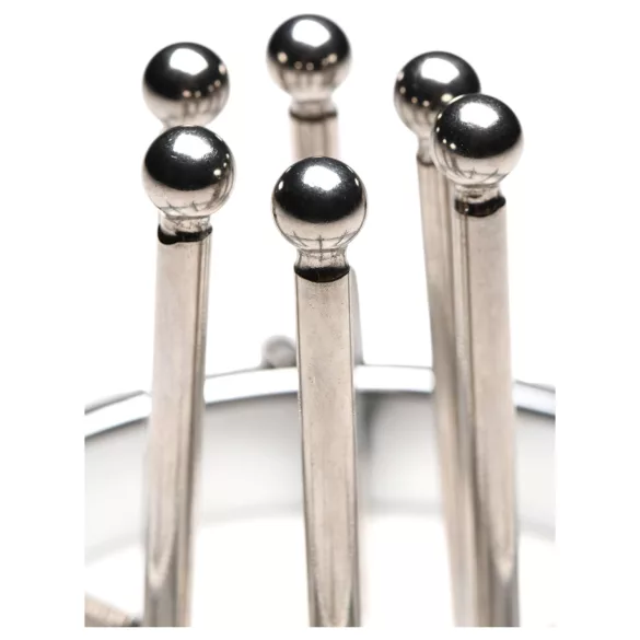 XR Brands Oculus - analplug med expanderbar funktion - rostfritt stål - silver