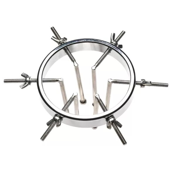 XR Brands Oculus - analplug med expanderbar funktion - rostfritt stål - silver