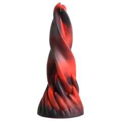   Creature Cocks Hell Kiss - dildo med spiral - silikon - 19 cm - röd