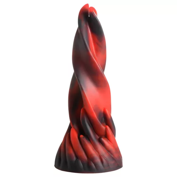 Creature Cocks Hell Kiss - vriden silikon­dildo - 19 cm (röd)