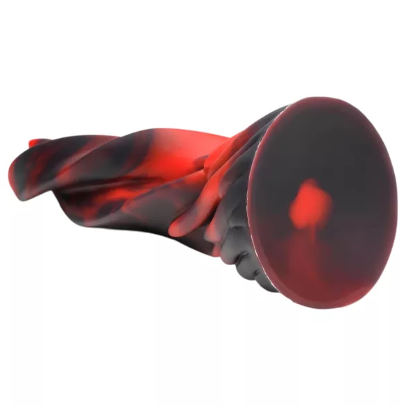 Creature Cocks Hell Kiss - vriden silikon­dildo - 19 cm (röd)