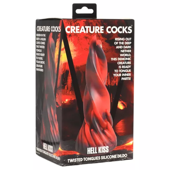 Creature Cocks Hell Kiss - vriden silikon­dildo - 19 cm (röd)